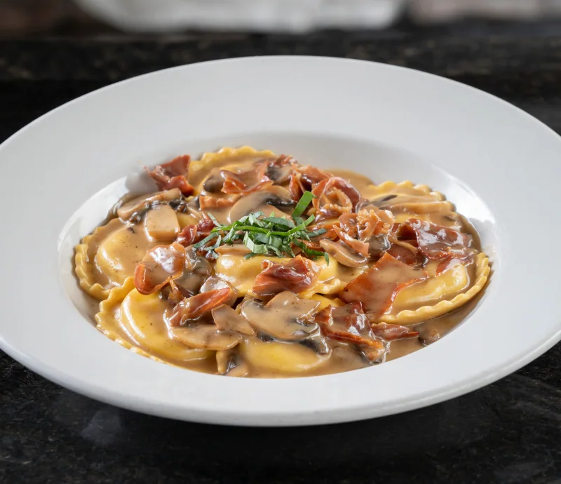 Ravioli and Prosciutto Marsala Pasta